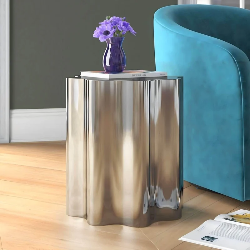 Rose Side Table - Elegant Floral Accent Table