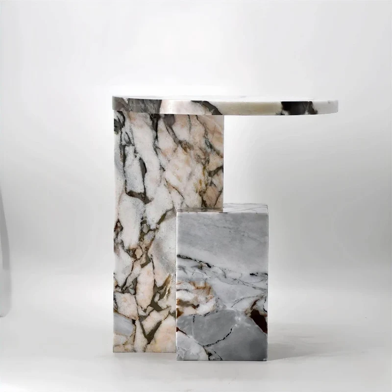 Modern Marble Side Table - Elegant Accent Furniture