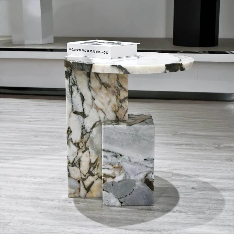 Modern Marble Side Table - Elegant Accent Furniture