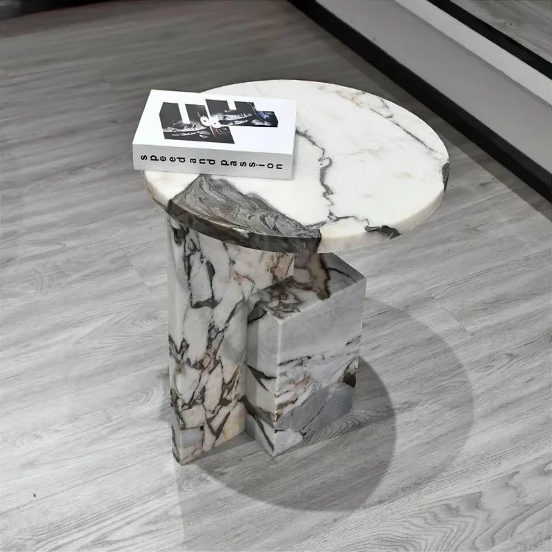 Modern Marble Side Table - Elegant Accent Furniture