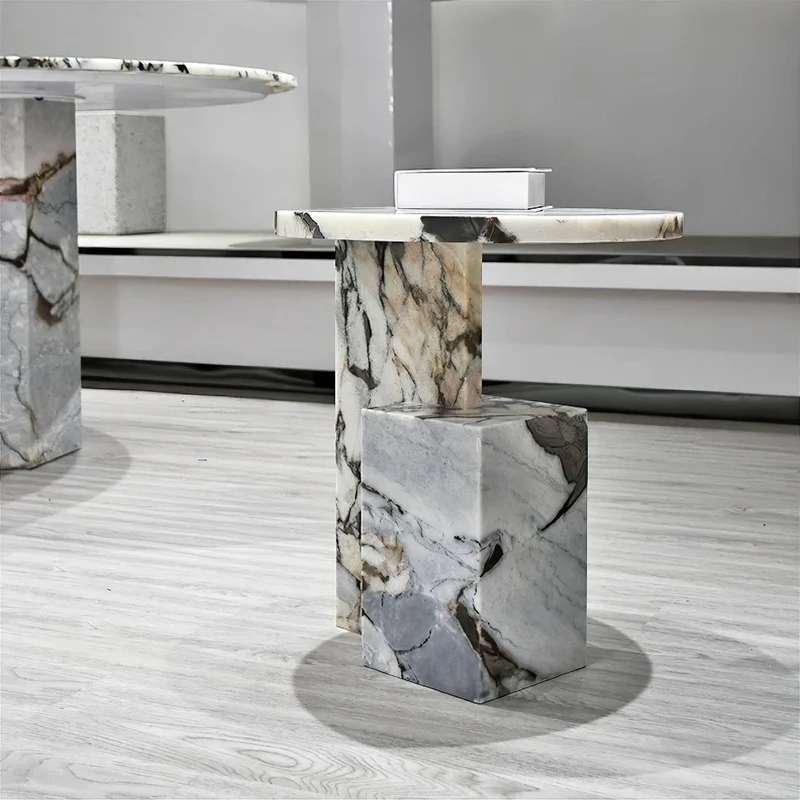 Modern Marble Side Table - Elegant Accent Furniture
