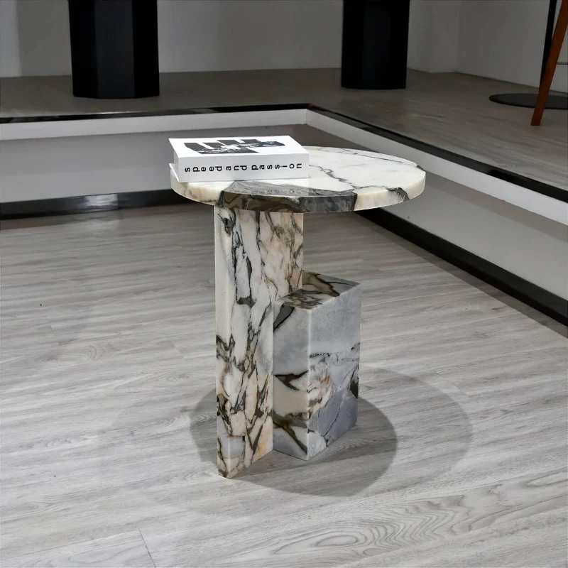 Modern Marble Side Table - Elegant Accent Furniture