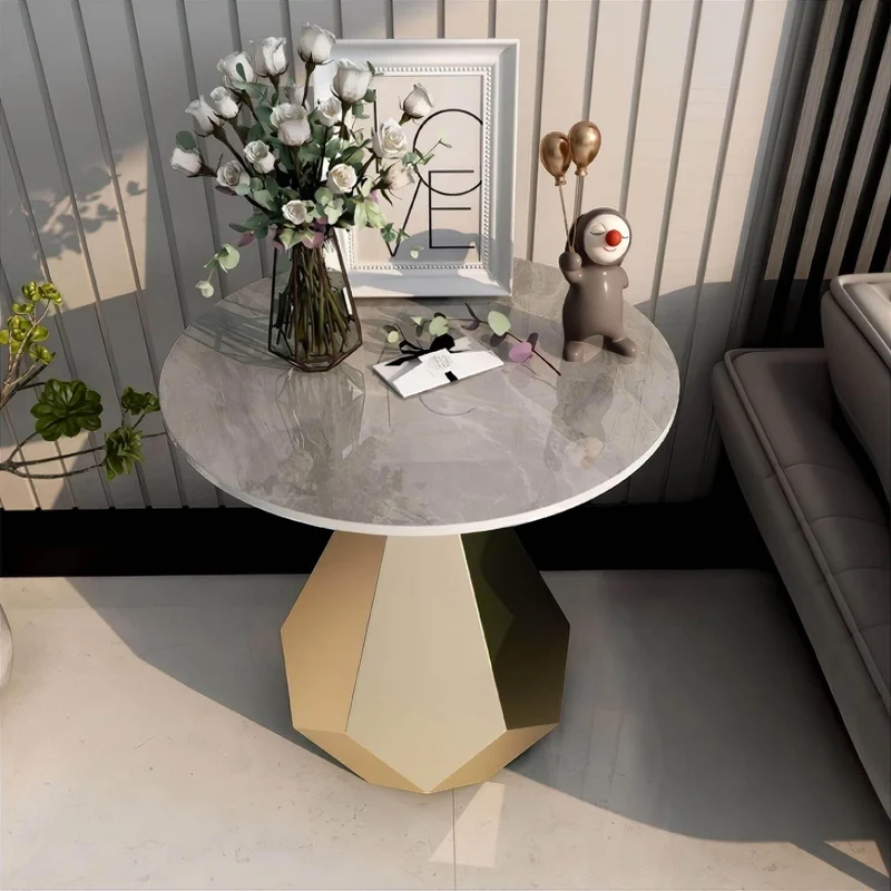 Modern Slate Side Table - Firmin Accent Table in Slate Finish