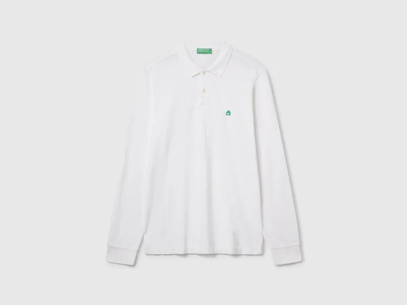 Langärmliges Poloshirt aus Baumwolle
