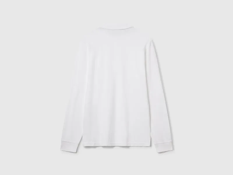 Langärmliges Poloshirt aus Baumwolle