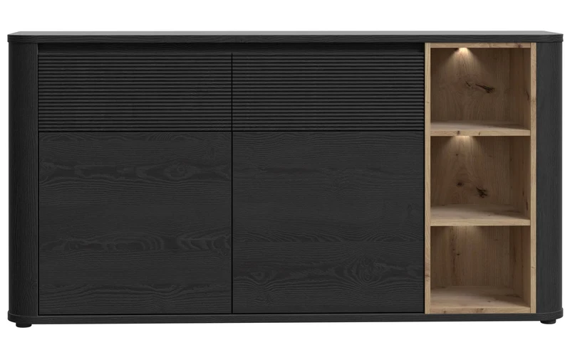 Sideboard BREATHTAKER 2 Türen 2 Schubladen in drei Farben, von Forte