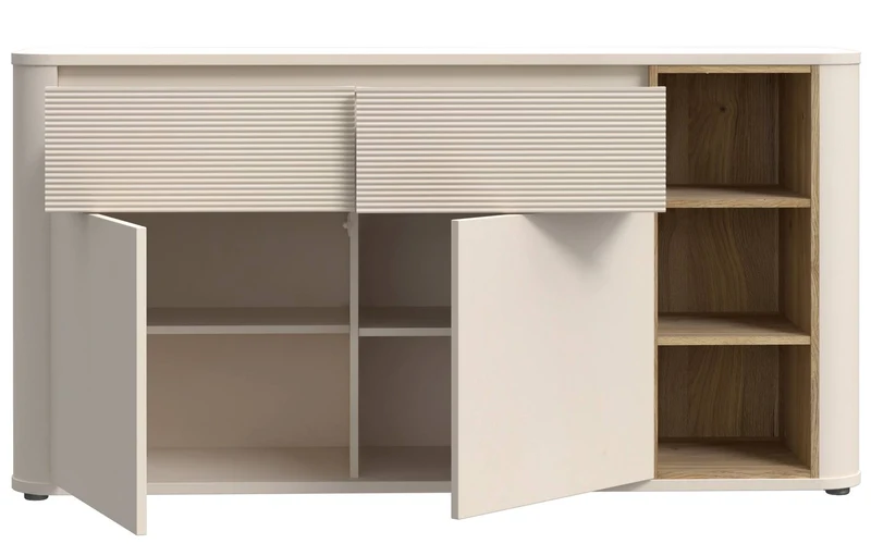 Sideboard BREATHTAKER 2 Türen 2 Schubladen in drei Farben, von Forte