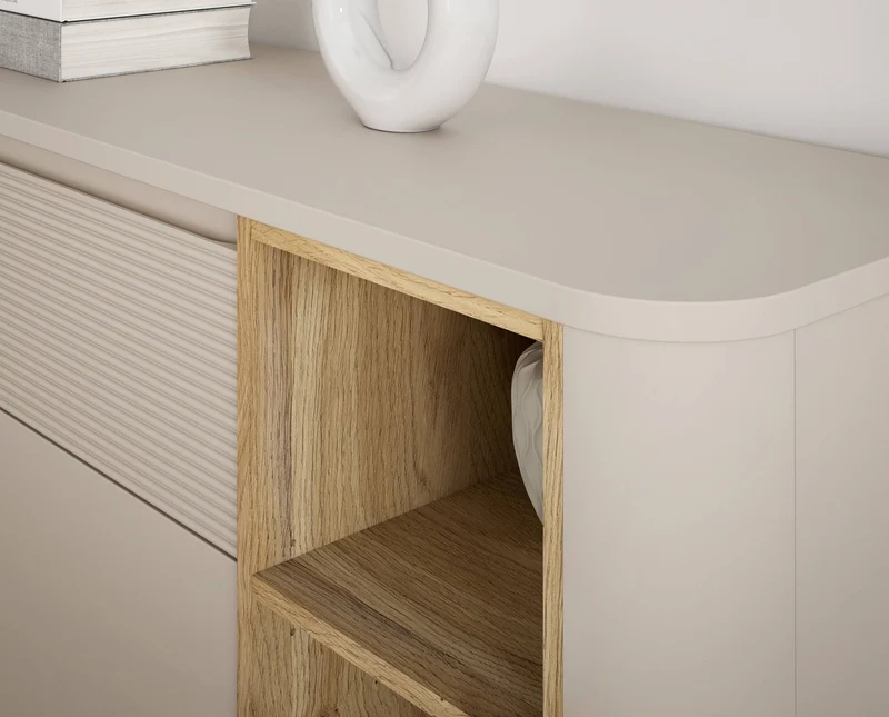 Sideboard BREATHTAKER 2 Türen 2 Schubladen in drei Farben, von Forte
