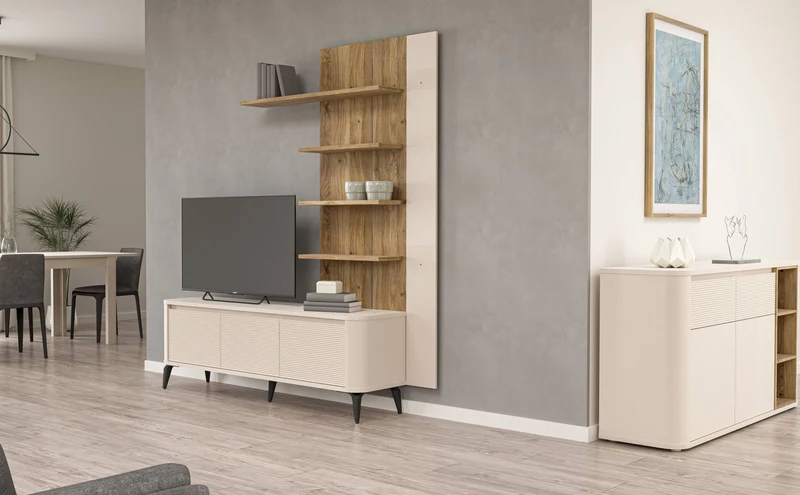 Sideboard BREATHTAKER 2 Türen 2 Schubladen in drei Farben, von Forte