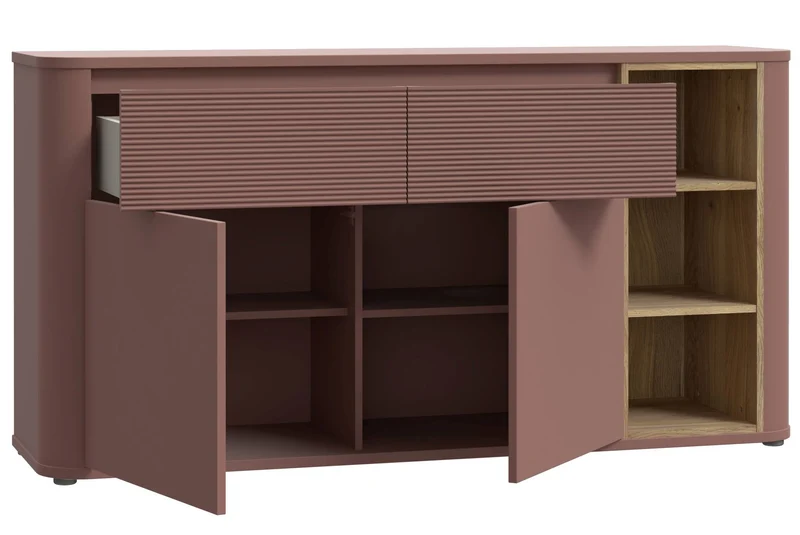 Sideboard BREATHTAKER 2 Türen 2 Schubladen in drei Farben, von Forte