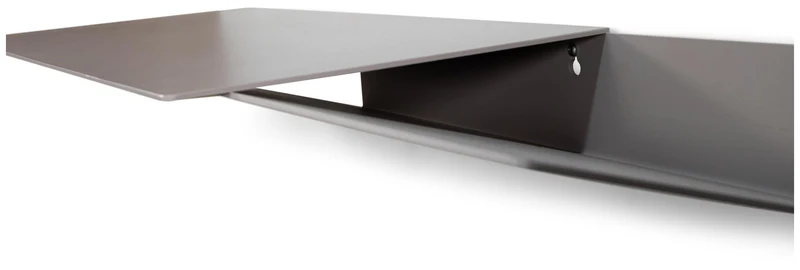 Spinder DRIFT Desk: Moderner Stahl-Schreibtisch Konsole Taupe Schwarz