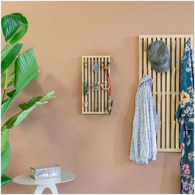 Spinder PARCO Small Garderobe Eiche Paneel mit 9 Haken, Skandic Style