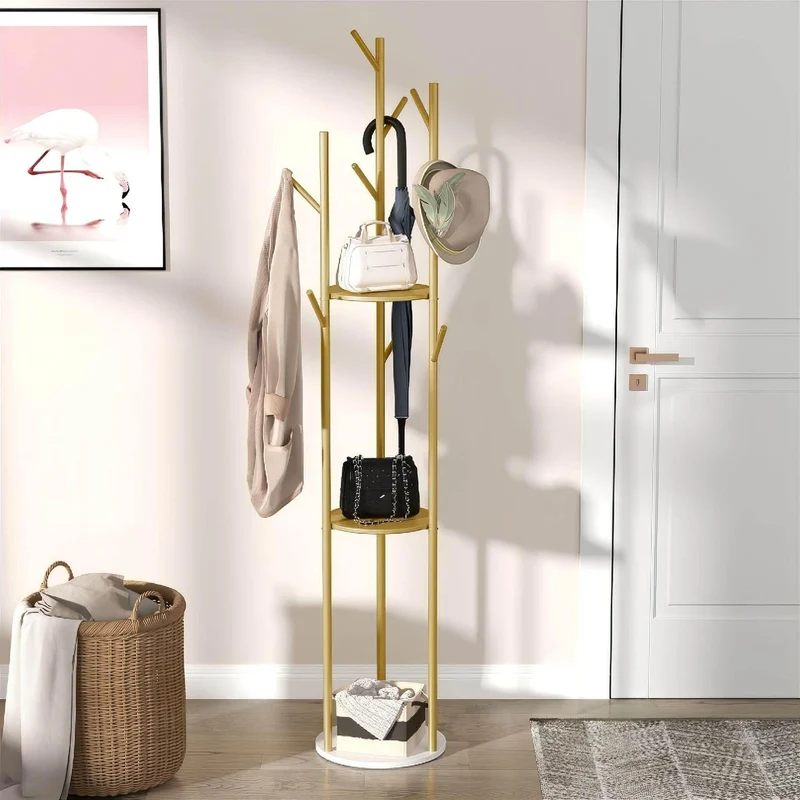 Elegant Wall-Mounted Coat Rack - Stylish Organizer for Hats and Coats