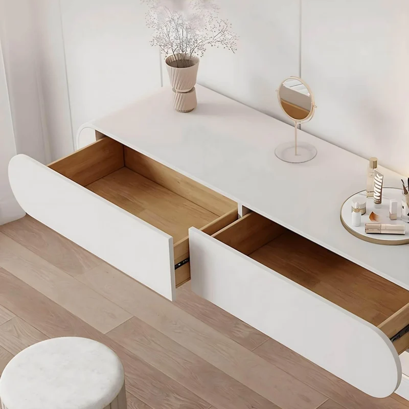 Elegant Vanity Makeup Table Set - Delinda Dressing Table with Stool