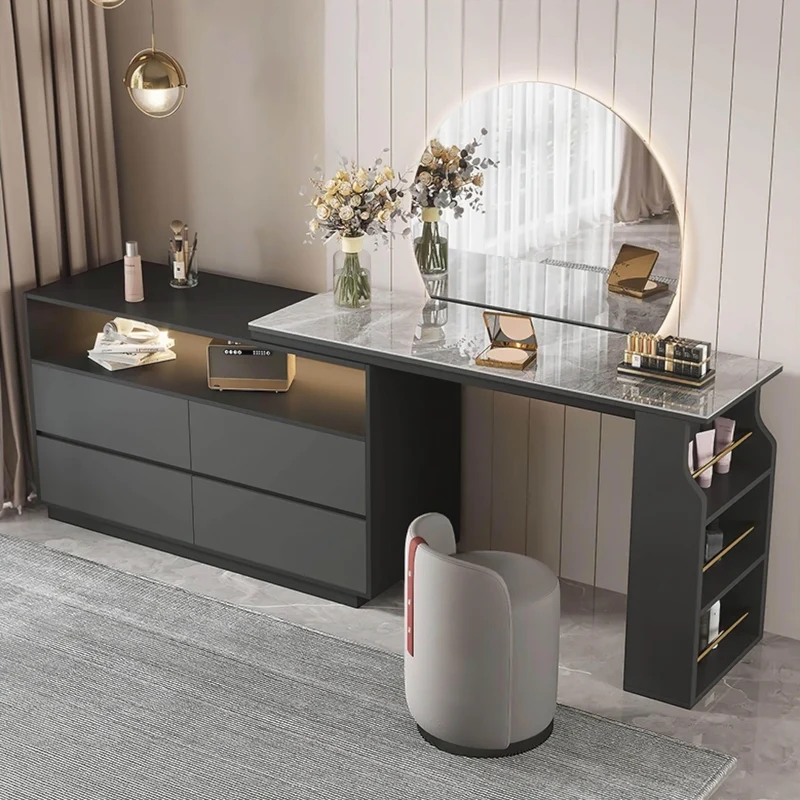 Carmen Dressing Table - Elegant Makeup Vanity with Mirror