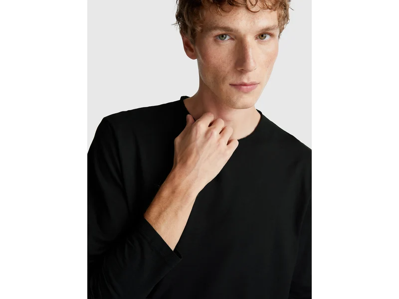 Langarm-T-Shirt aus 100 % Baumwolle