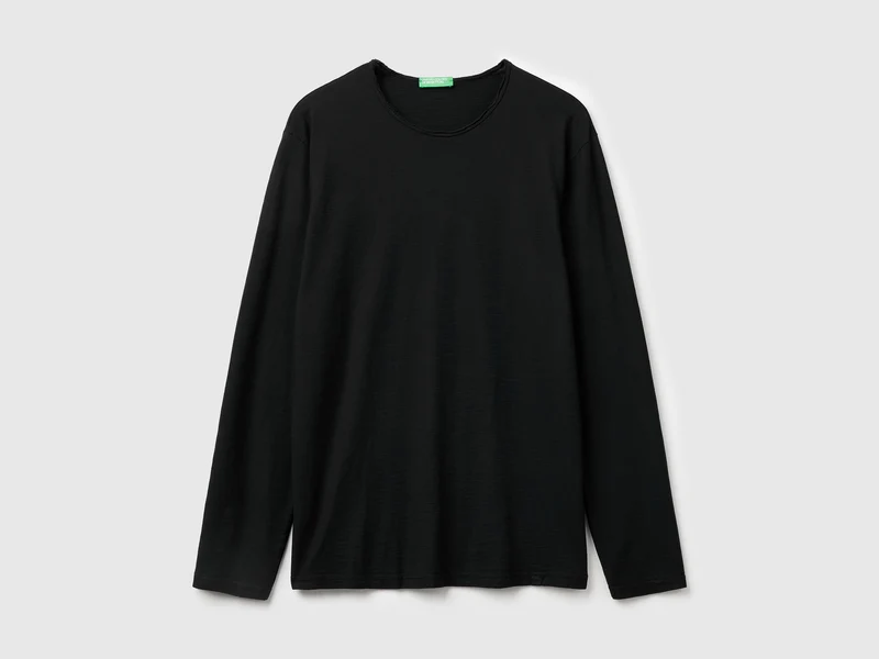 Langarm-T-Shirt aus 100 % Baumwolle