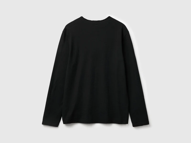 Langarm-T-Shirt aus 100 % Baumwolle