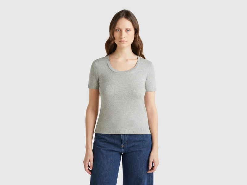 Kurzarm-T-Shirt aus langfaseriger Baumwolle