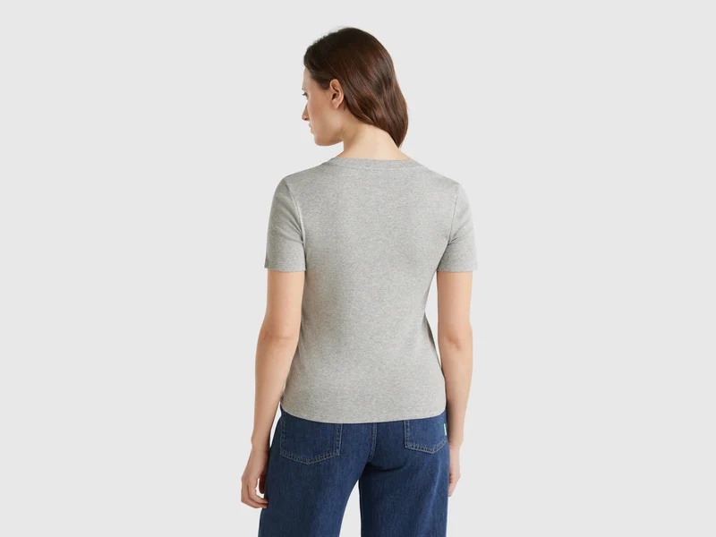Kurzarm-T-Shirt aus langfaseriger Baumwolle