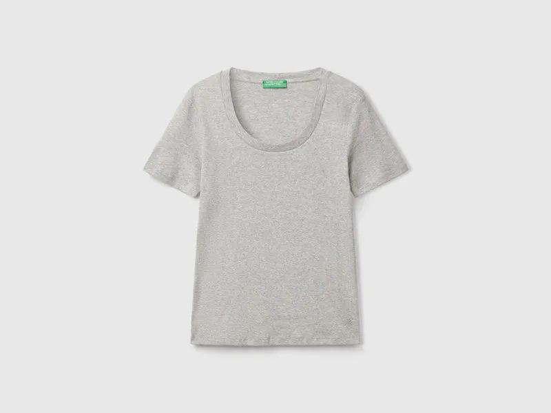 Kurzarm-T-Shirt aus langfaseriger Baumwolle