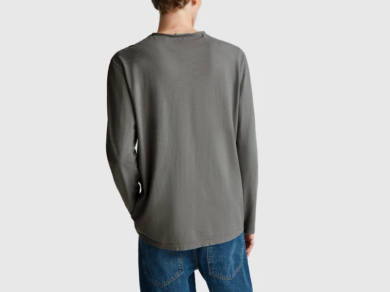 Langarm-T-Shirt aus 100 % Baumwolle