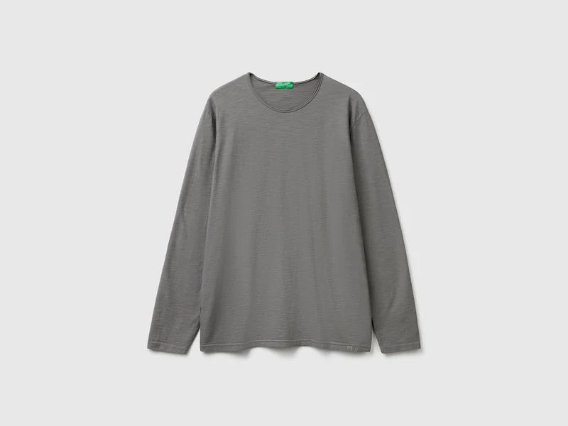 Langarm-T-Shirt aus 100 % Baumwolle