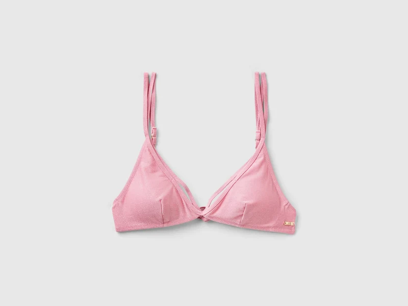 Triangel-Bikinioberteil mit Lurex