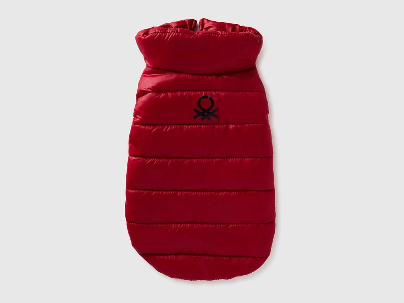 Erdbeerrote Daunenjacke für Hunde