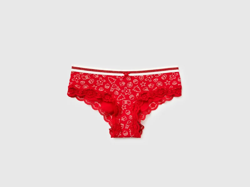 Weihnachtsculottes mit Spitze