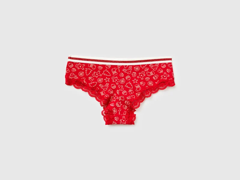 Weihnachtsculottes mit Spitze