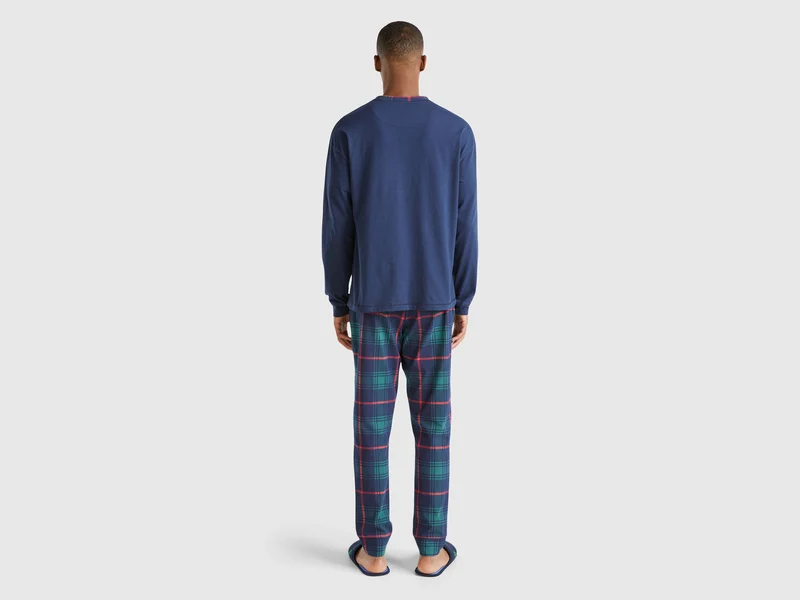 Pyjama mit karierter Hose
