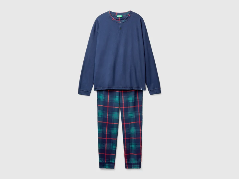 Pyjama mit karierter Hose