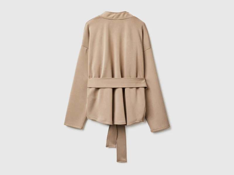 Offenes Sweatshirt mit Gürtel