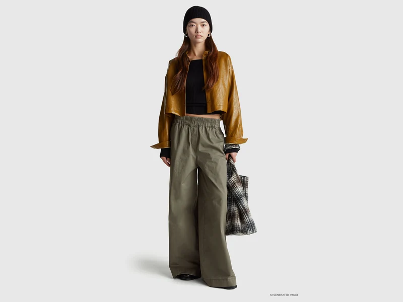 Jacke aus beschichtetem Stoff
