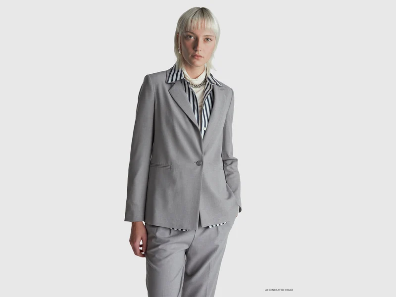 Blazer aus Stretch-Viskosemischung