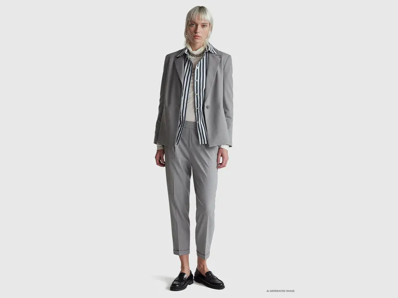 Blazer aus Stretch-Viskosemischung