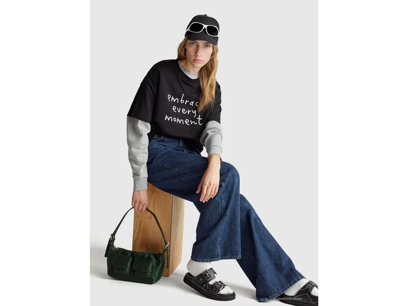T-Shirt mit Slogan-Print