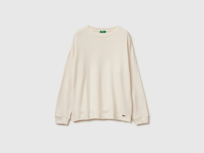 Warmer Pullover aus Stretch-Baumwolle