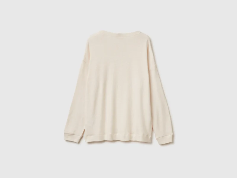 Warmer Pullover aus Stretch-Baumwolle