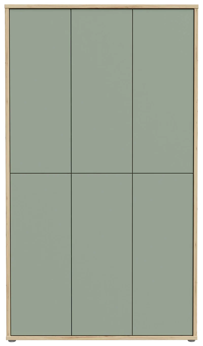 Schrank ALICE SPRINGS 6-trg Artisan Eiche mit Secret Grey / Sage Green