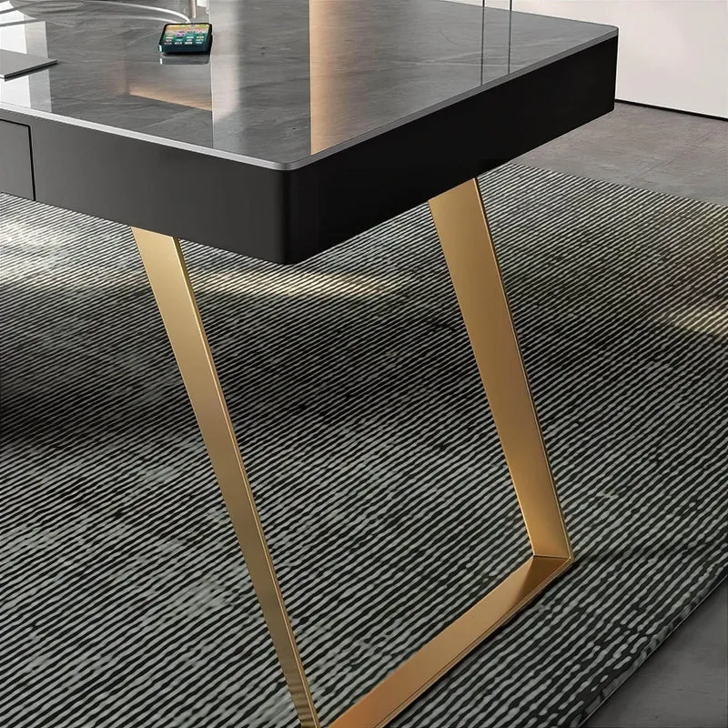 Modern Office Desk - Brigitte Slate Workstation Furniture