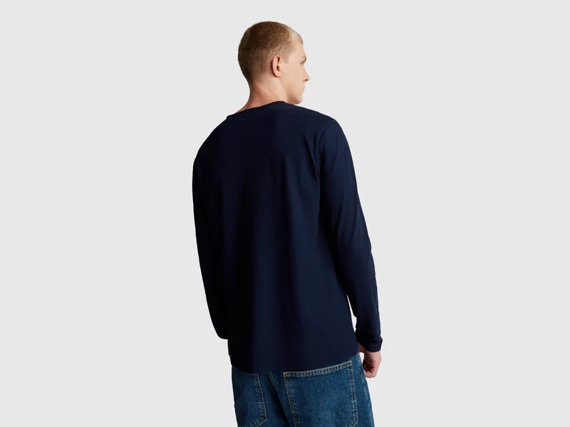 Langarm-T-Shirt aus 100 % Baumwolle