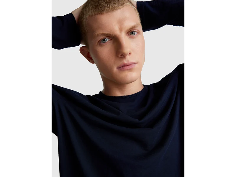 Langarm-T-Shirt aus 100 % Baumwolle