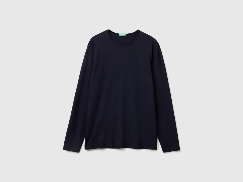 Langarm-T-Shirt aus 100 % Baumwolle