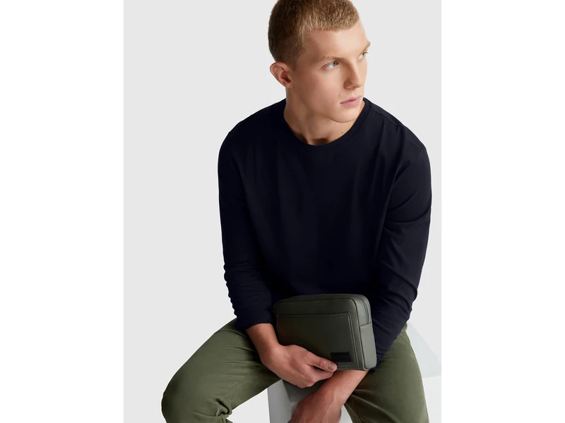 Langarm-T-Shirt aus reiner Baumwolle