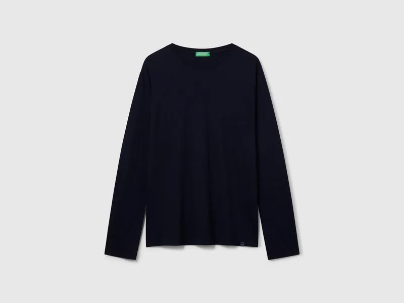 Langarm-T-Shirt aus reiner Baumwolle