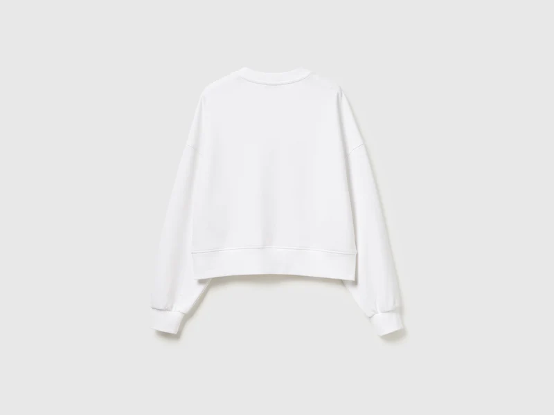 Weißes Sweatshirt mit Coco Capitán-Stickerei