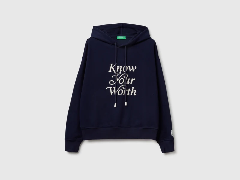 Kapuzenpullover mit Slogan