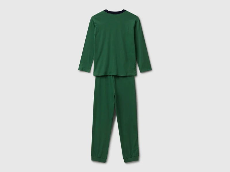 Baumwollpyjama mit Aufdruck